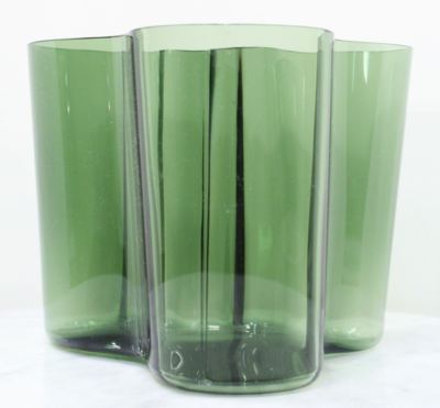 Vintage ALVAR AALTO Savoy Tinted Glass Vase. Signed Numbered RARE