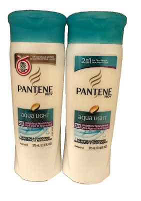 2 Pantene Pro-V AQUA LIGHT 2-in-1 Shampoo & Conditioner Weightless Nourishment