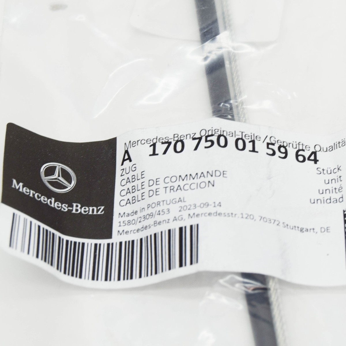 MERCEDES-BENZ SLK R170 Trunk Lid Lock Actuation Cable A1707500159  