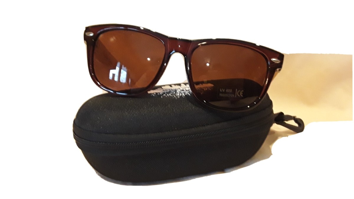Skyline Specs WPB1203 Sunglasses brown poly frames polarized amber