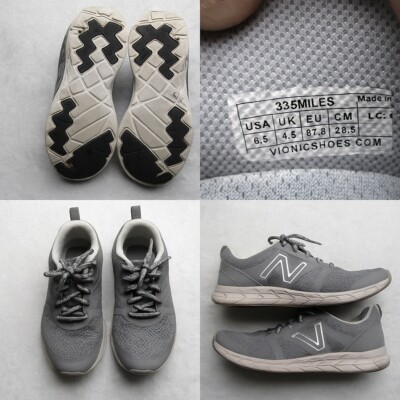 Vionic 335Miles Running Shoes Womens 6.5 Gray Lace Up Athletic Walking Comfort