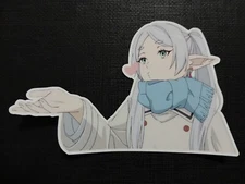 Frieren Blowing Kiss Beyond Journey's End Glossy Sticker Anime Waterproof!