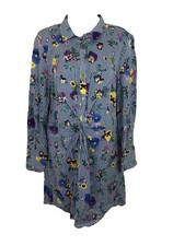 BNWT Oasis Pressed Flower Stripe Twist Front Dress UK 10