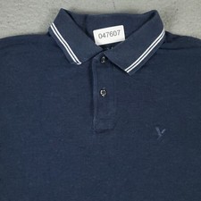 American Eagle Polo Shirt Mens Medium Blue Casual Short Sleeve Adult