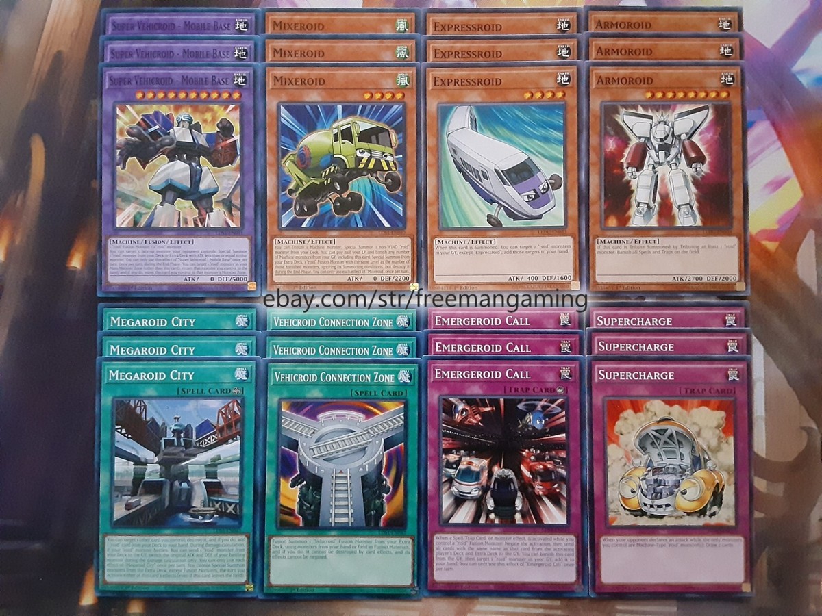 Yugioh Vehicroid Deck Core Set 24 Cards Syrus Truesdale Expressroid Mobile  Base