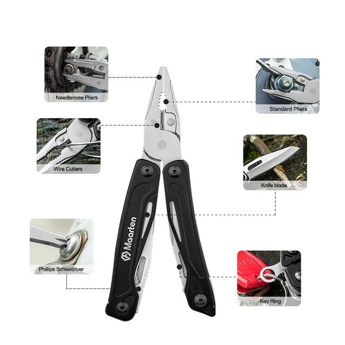 Multifunctional MAARTEN Stainless Steel Multi Pliers Camping Tacticl Army Tool - Picture 10 of 13