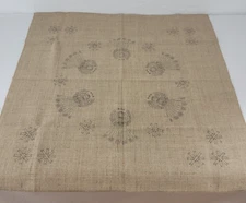 Angel Snowflake XMAS Tree Skirt Rug Punch Needle Needlepoint Canvas Burlap 32"