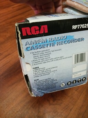 Vintage RCA RP7702S Portable Cassette Recorder Player AM/FM Radio