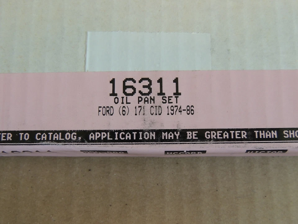 Juego de juntas de cárter de aceite de fieltro Detroit 16311 para Ford 171 CID 1974-86 2,9 L V6 Cyl Foto 2 de 3
