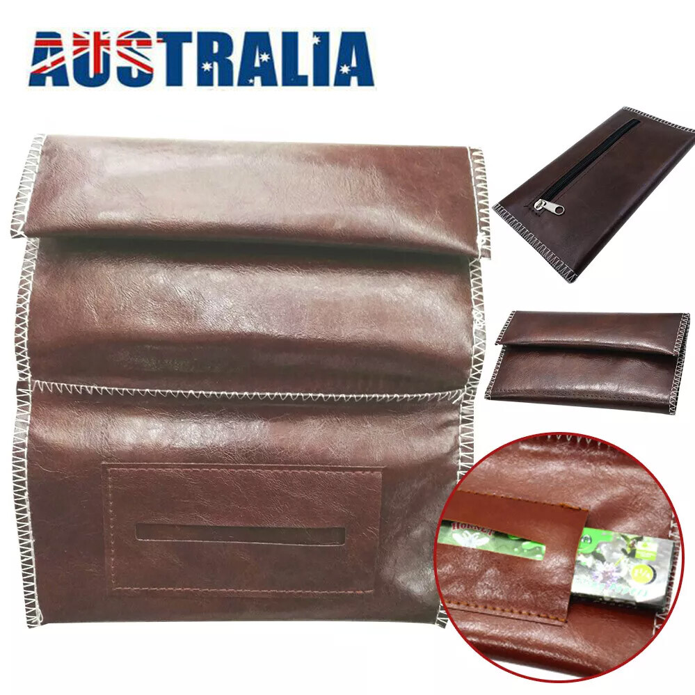Cigarette Tobacco Pouch Holder Gift Case Rolling Wallet Leather Bag Pouch  Filter