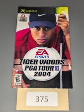 Tiger Woods PGA Tour 2004 Microsoft Xbox, 2003  MANUAL ONLY 
