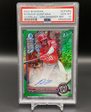 2022 Bowman Chrome Roismar Quintana Green Shimmer PSA 10 Refractor Autograph /99