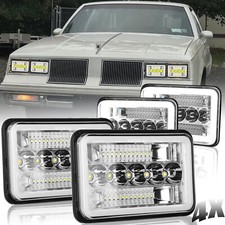 4pcs 4x6 Led Headlights Hilo Beam Fit 1980 - 1988 Oldsmobile Cutlass Supreme