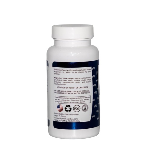 Triple Magnesium Complex - Malate Glycinate Citrate - Boost Energy Maintain B... - Picture 2 of 4
