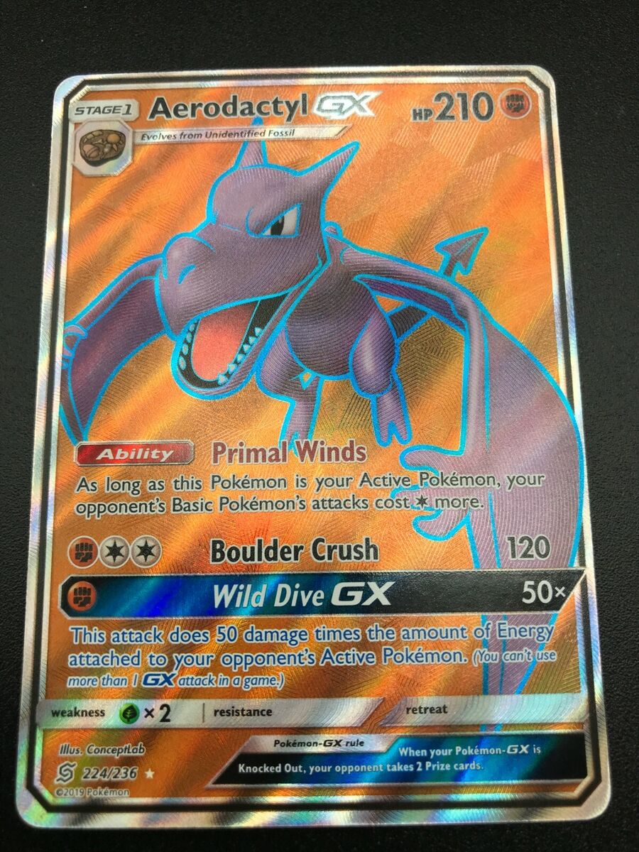 Card Aerodactyl-GX 224/236 da coleção Unified Minds