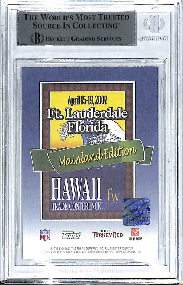 Tarjeta automática firmada por novato Topps Turkey Red Vince Young 2006 18/25 BAS losa Foto 3 de 3