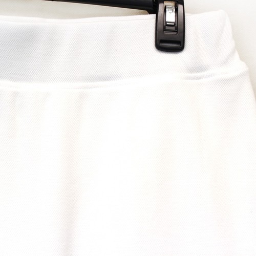 Gonna pantaloncino tennis Talbots bianco waffle maglia zip tasca cotone XL - Foto 2 di 7