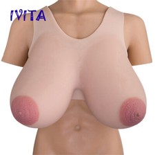19XL Big Oval Nipples Full Silicone Breast Forms TG Drag Queen Large Boobs 12KG