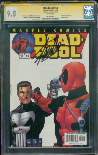 Deadpool 54 CGC 9.8 SS Stan Lee Signed 7/01 Punisher cover