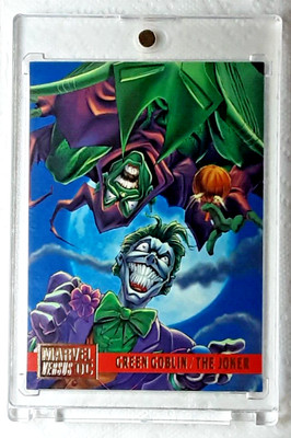 1995 DC Versus Marvel Base Trading Card 95 GREEN GOBLIN VS THE JOKER