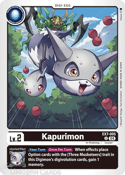 EX7-005 Kapurimon : Uncommon Digimon Card : EX07: Digimon Liberator