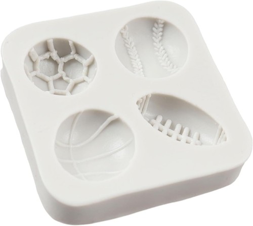Cake Decoration Silicone Molds Football Basketball Baseball Rugby Fondant Molds - Picture 4 of 6