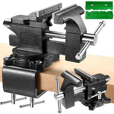 Bench Vise 6" Table Vise For Workbench2in1 Multipurpose Heavy Duty Bench Vice Wi