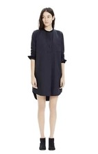 Madewell Latitude Gray Wool Flannel Long Sleeve Shirtdress Tunic $128 Women’s XS