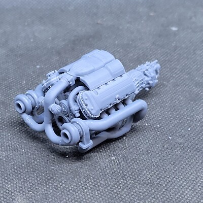 Twin Turbo BOSS 302 Mustang Coyote model engine resin 3D printed 1:24-1:8 scale