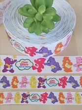 7/8, 1 & 1.5" (1 YD) Care Bear Grosgrain Ribbon Funshine Share Wish Bear