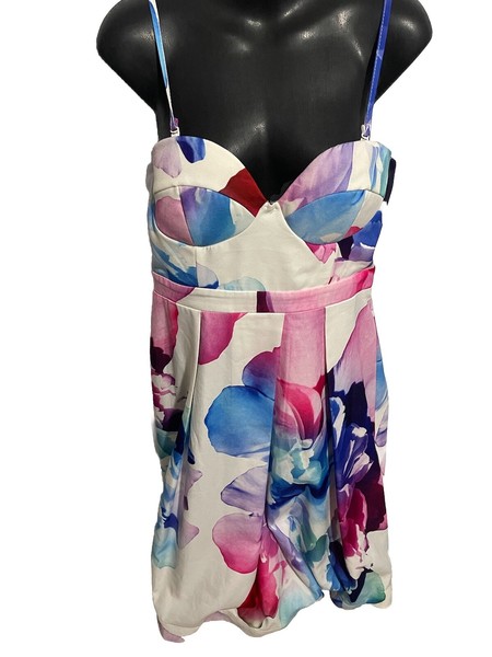 Hello Molly Colourful Dress Size 12 Pastel Strappy Races Wedding Women Feminine