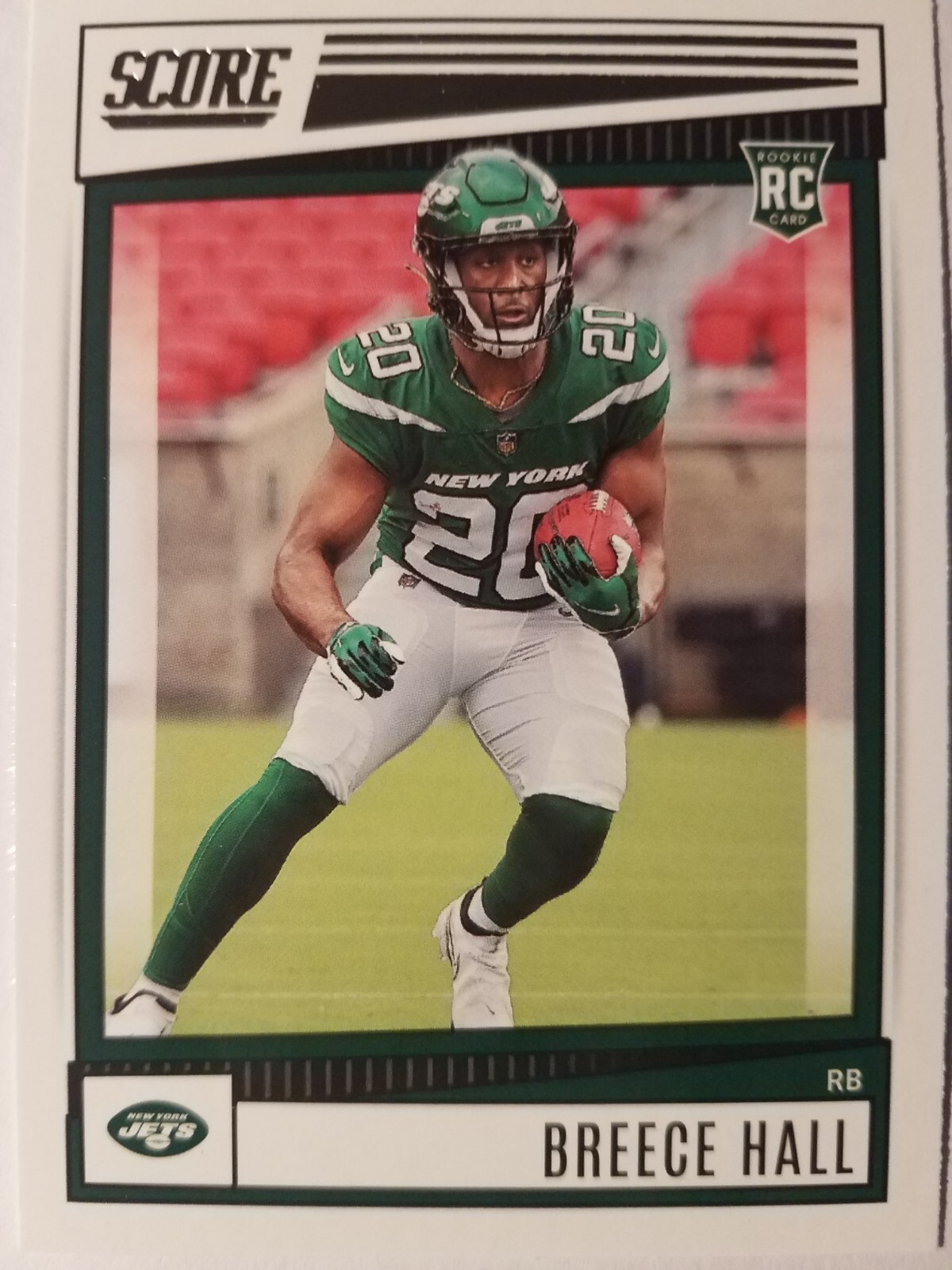 BREECE HALL NEW YORK JETS ROOKIE 2022 PANINI SCORE FOOTBALL CARD #330