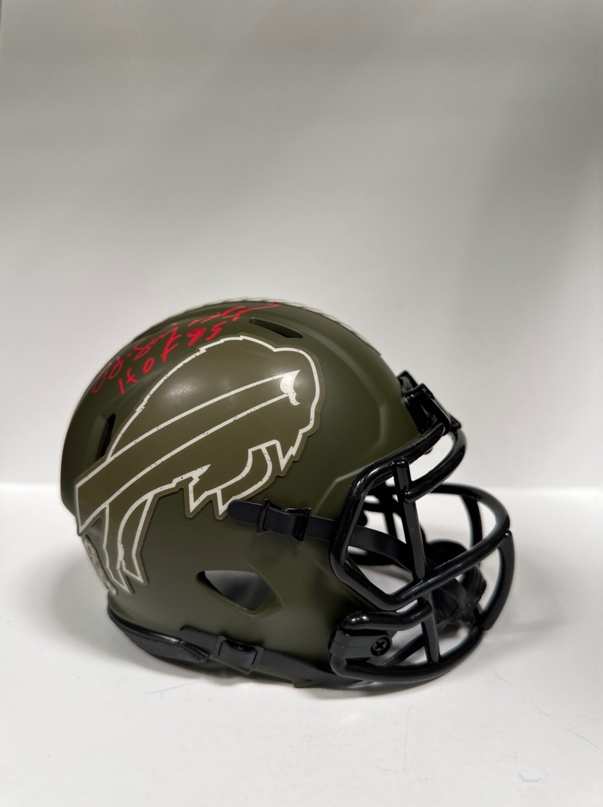 O.J. Simpson Autographed Signed Salute To Service Buffalo Bills Mini