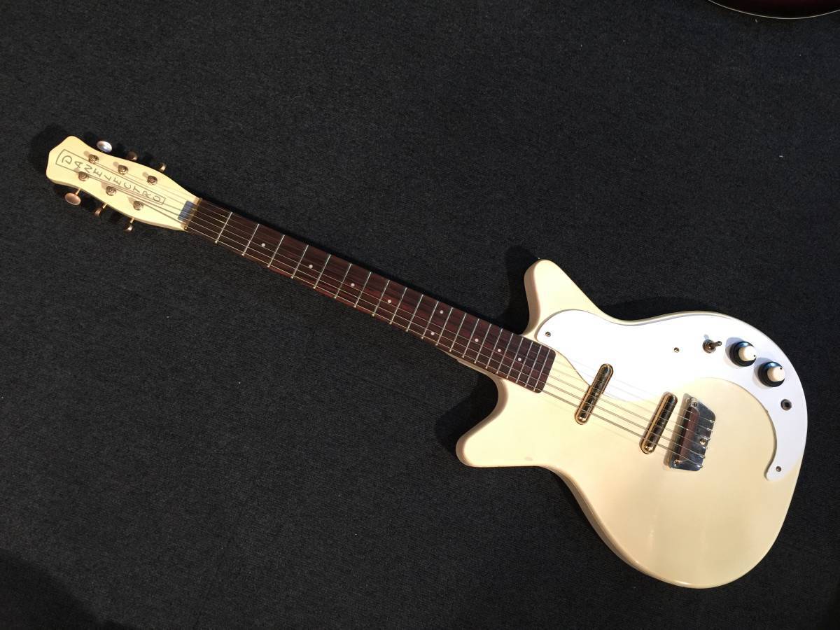 Electric Guitar Danelectro DC-59 White with Gold Color Limited Edition