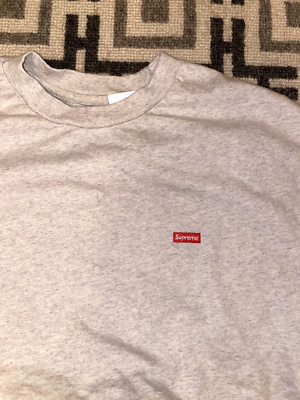 SS23 Supreme Small Box Logo L/S Tee Oatmeal Mens Size Small New | eBay