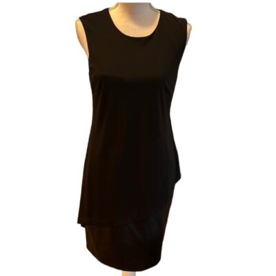 chinese dress ladies Two Sided Halterneck Leather Mini Dress Black L main image 1