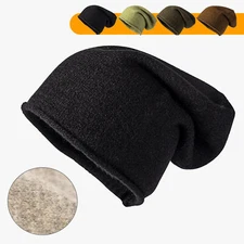 Women/man Cashmere Beanie Warm Soft Knitted Slouchy Beanies Wool Cap Hat