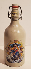 VINTAGE CARLSBERG? GERMAN BEER BOTTLE CERAMIC POTTERY HINGED LID STOPPER