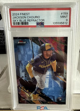 2024 Finest Jackson Chourio RC Blue Refractor #/150 Brewers PSA 9