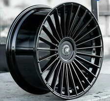 22 Rf22 Gloss Black Concave Wheels Rims For Bentley Continental Gt 22x9 10.5