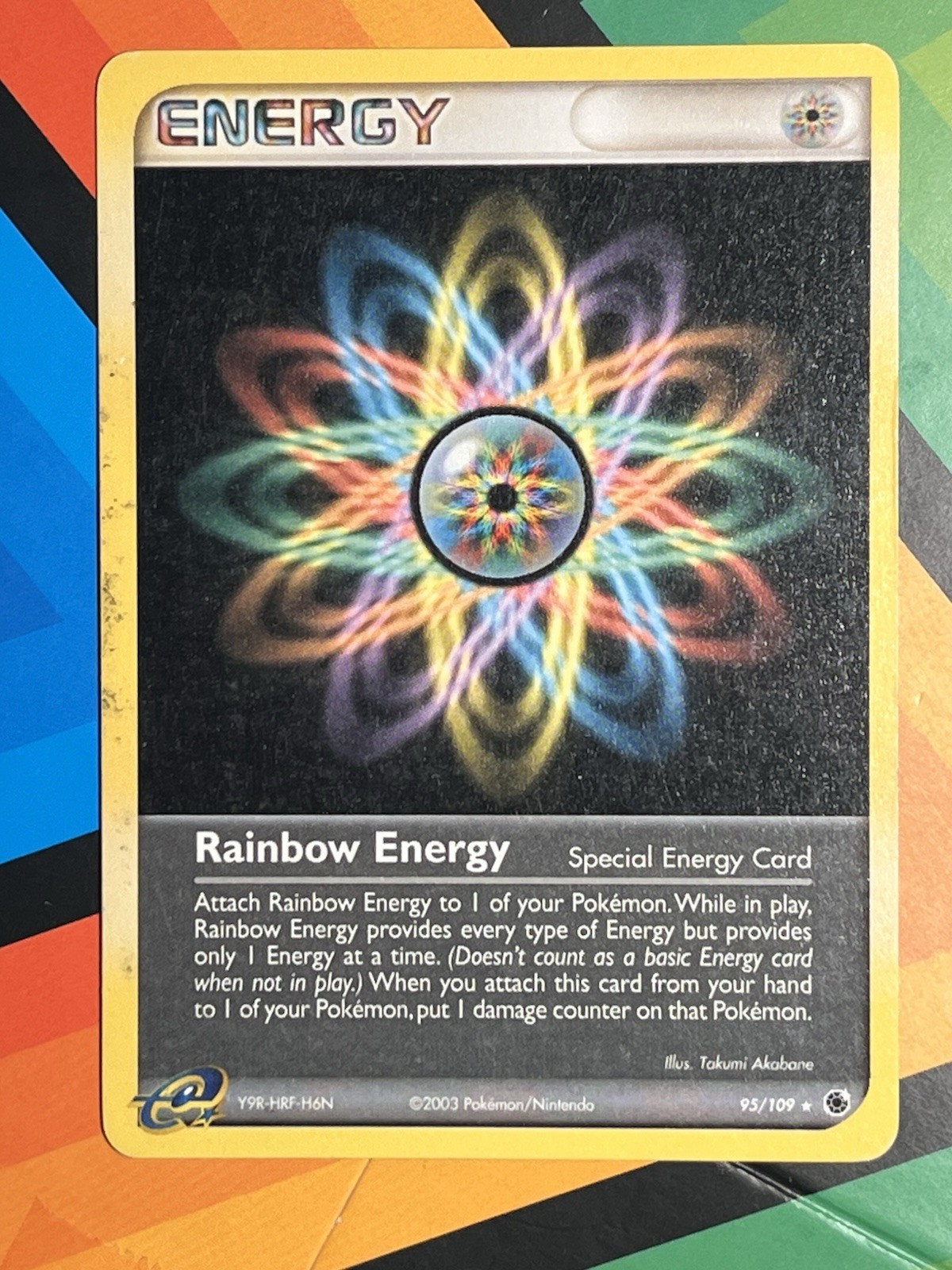 Pokemon - Rainbow Energy - Ruby & Sapphire 95/109 - Rare - LP x1