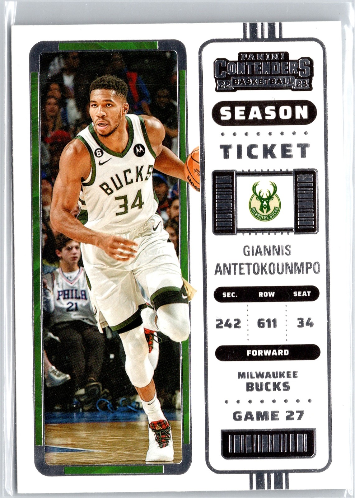 2022-23 Panini Contenders #35 Giannis Antetokounmpo Season Ticket
