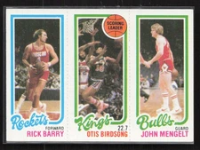 1980-81 Topps #48 / 105 / 122 Rick Barry / Otis Birdsong / John Mengelt - NM/MT+