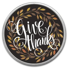 1 oz Silver Colorized Round - APMEX (Give Thanks)