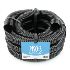 BLACK CORRUGATED FLEXIBLE POND HOSE FISH GARDEN FILTER PUMP MARINE FLEXI PIPE
