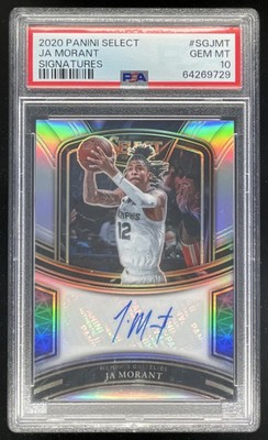 2020-21 Panini Select Signatures #SG-JMT Ja Morant Auto /49 PSA 10
