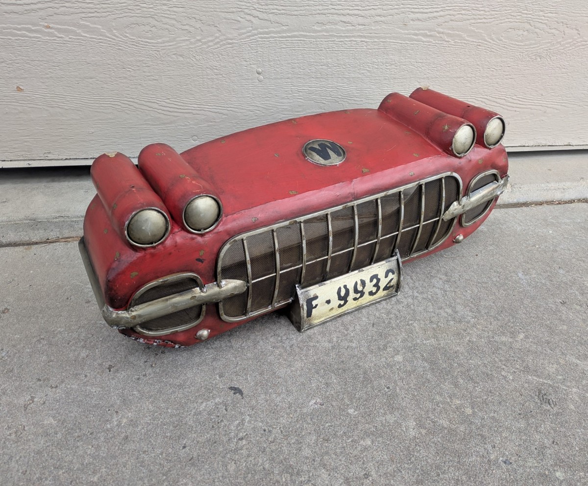 Chevrolet Corvette コルベットc1 ウォールシェルフ 壁棚 Vintage Corvette Car Front Metal Wall Shelf Table Retro Man Cave