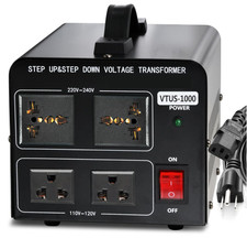 adaptador de corriente europeo 1000W transformador 220v a 110v y 110 a 220 NUEVO