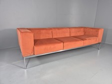 Vintage 4 Seater Sofa Italian Modern Design Sitia Peach Velvet  EB11771 M4SS