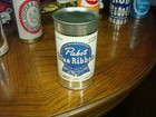 PABST BLUE RIBBON BEER METALLIC VANITY TOP BO FLAT TOP BEER CAN PABST BREWING — photo 1